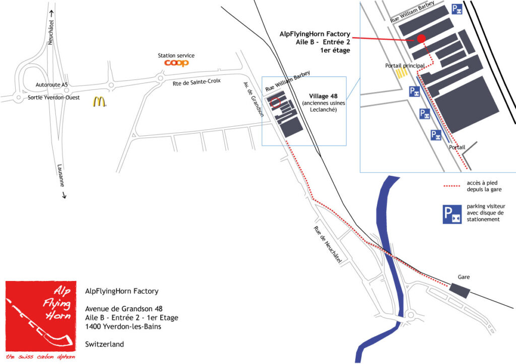 plan accès alpflyinghorn factory