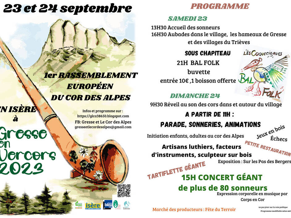 flyer rassemblement europeen cor des alpes 2023